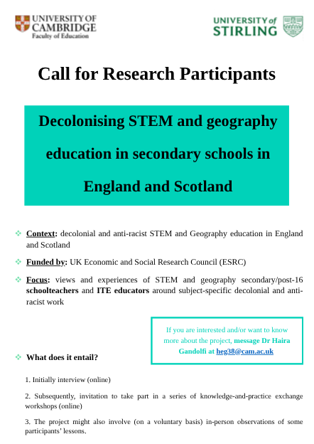 Poster for a call for research participants